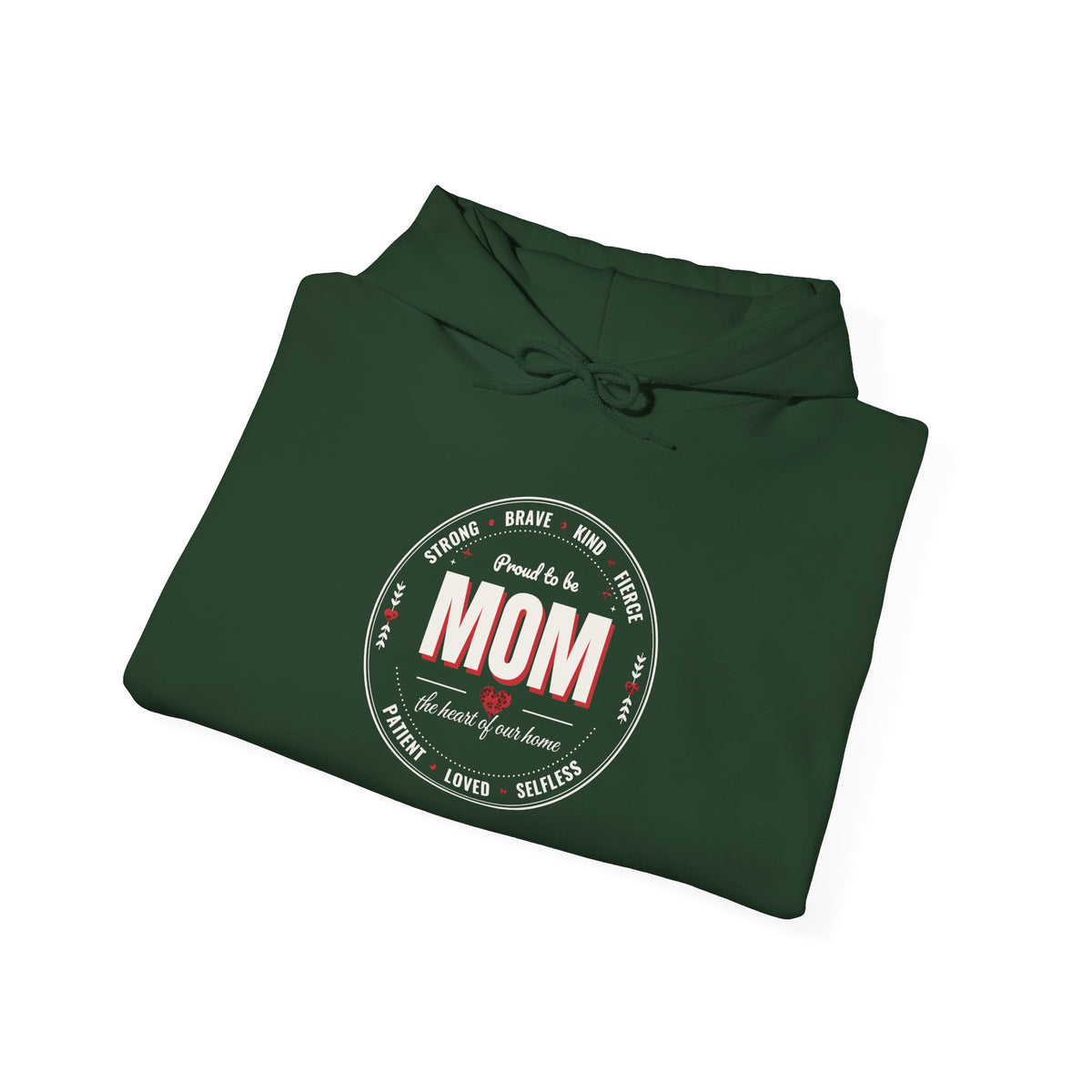 Proud to Be MOM Red Leopard Dark Colored Hoodie, Mom Badge Sweatshirt, Mother's Day Gift