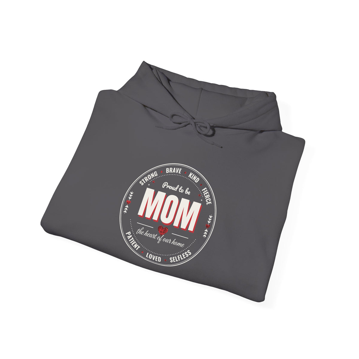 Proud to Be MOM Red Leopard Dark Colored Hoodie, Mom Badge Sweatshirt, Mother's Day Gift