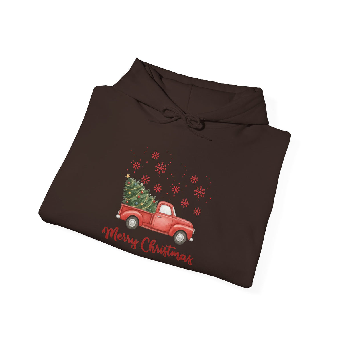 Merry Christmas Red Truck Hoodie, Vintage Christmas Tree Truck Sweatshirt