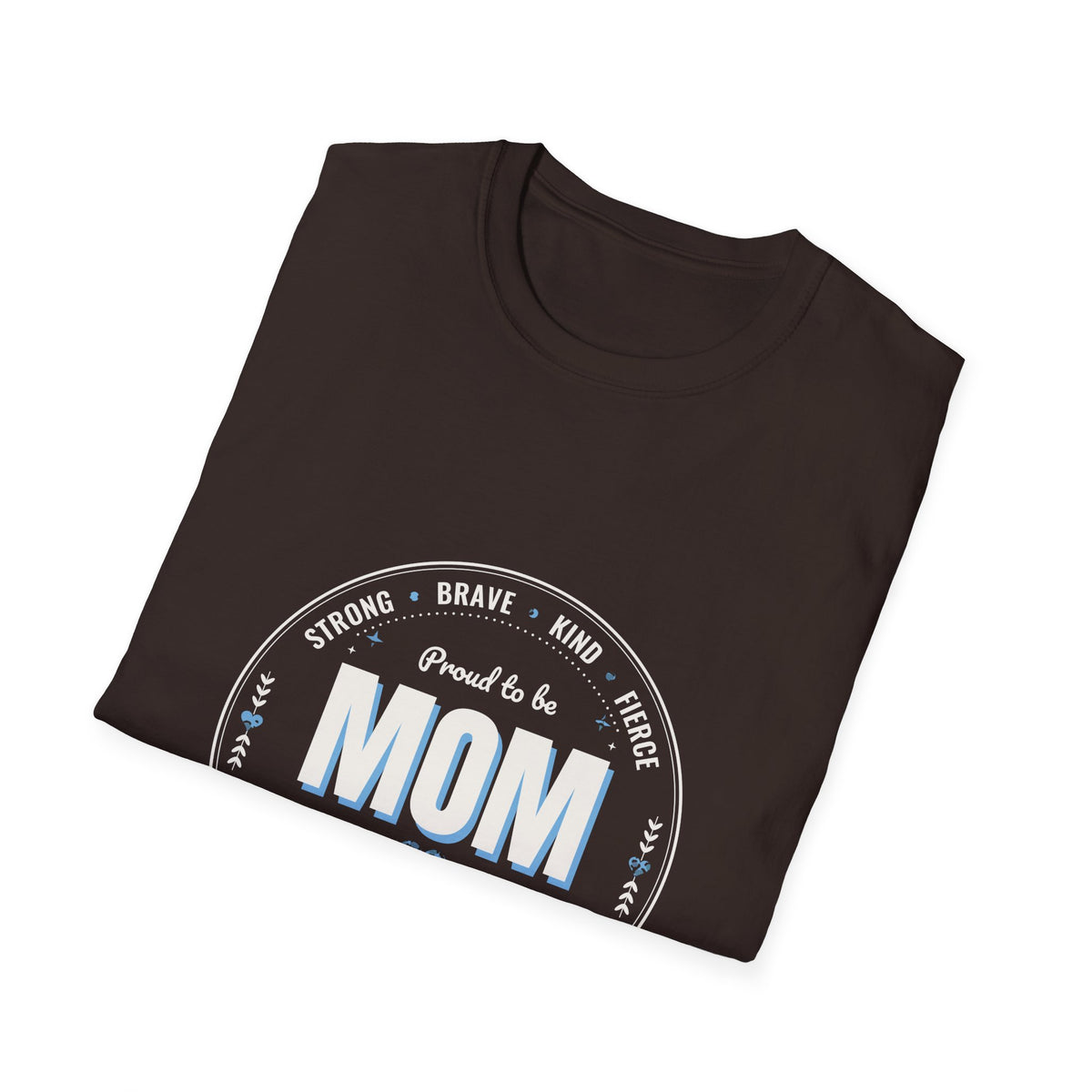 Proud to Be MOM Blue Leopard Dark Colored Shirt, Mom Badge Tee, Great Gift for Mom