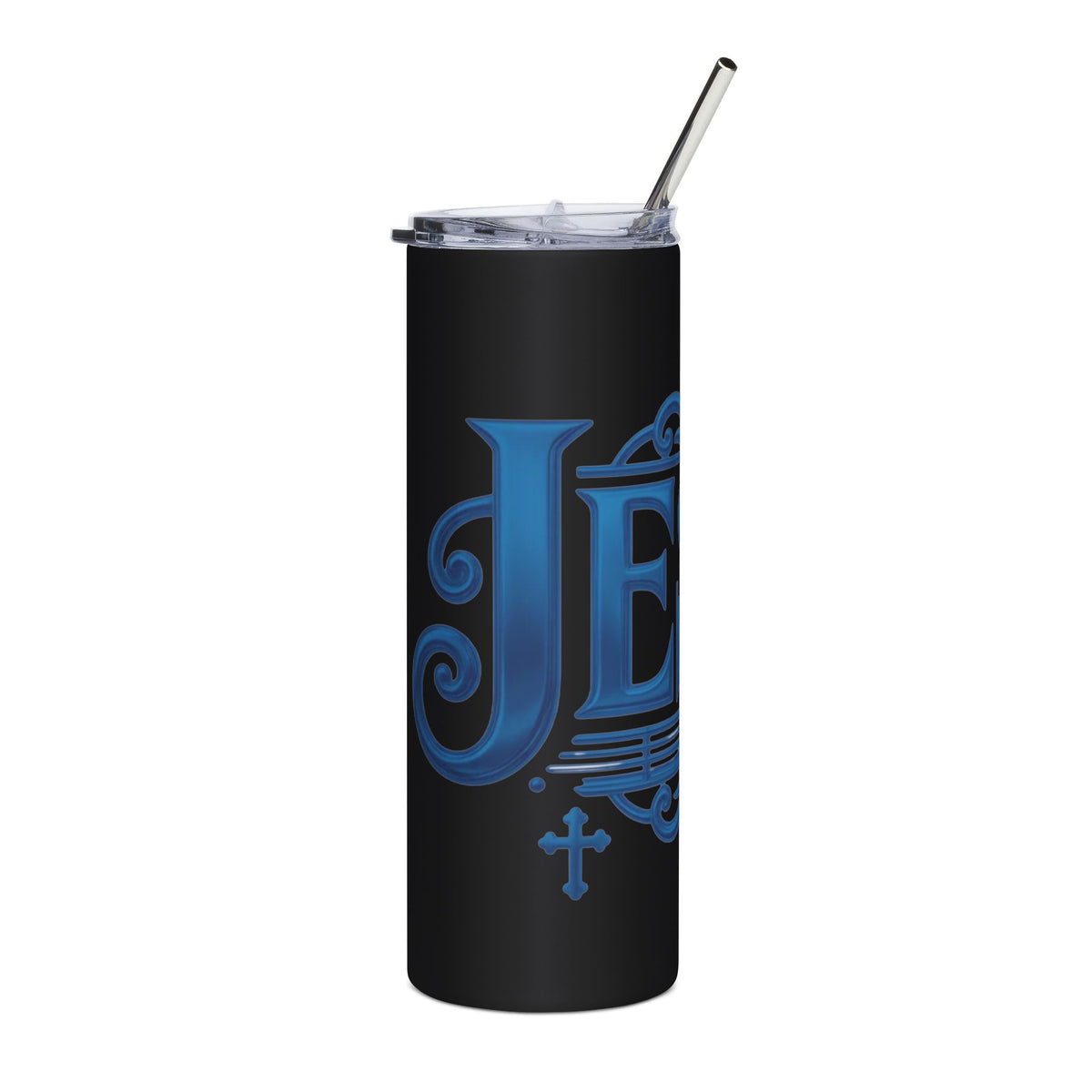Jesus Blue Scroll 20oz Tumbler, Christian Faith Cup