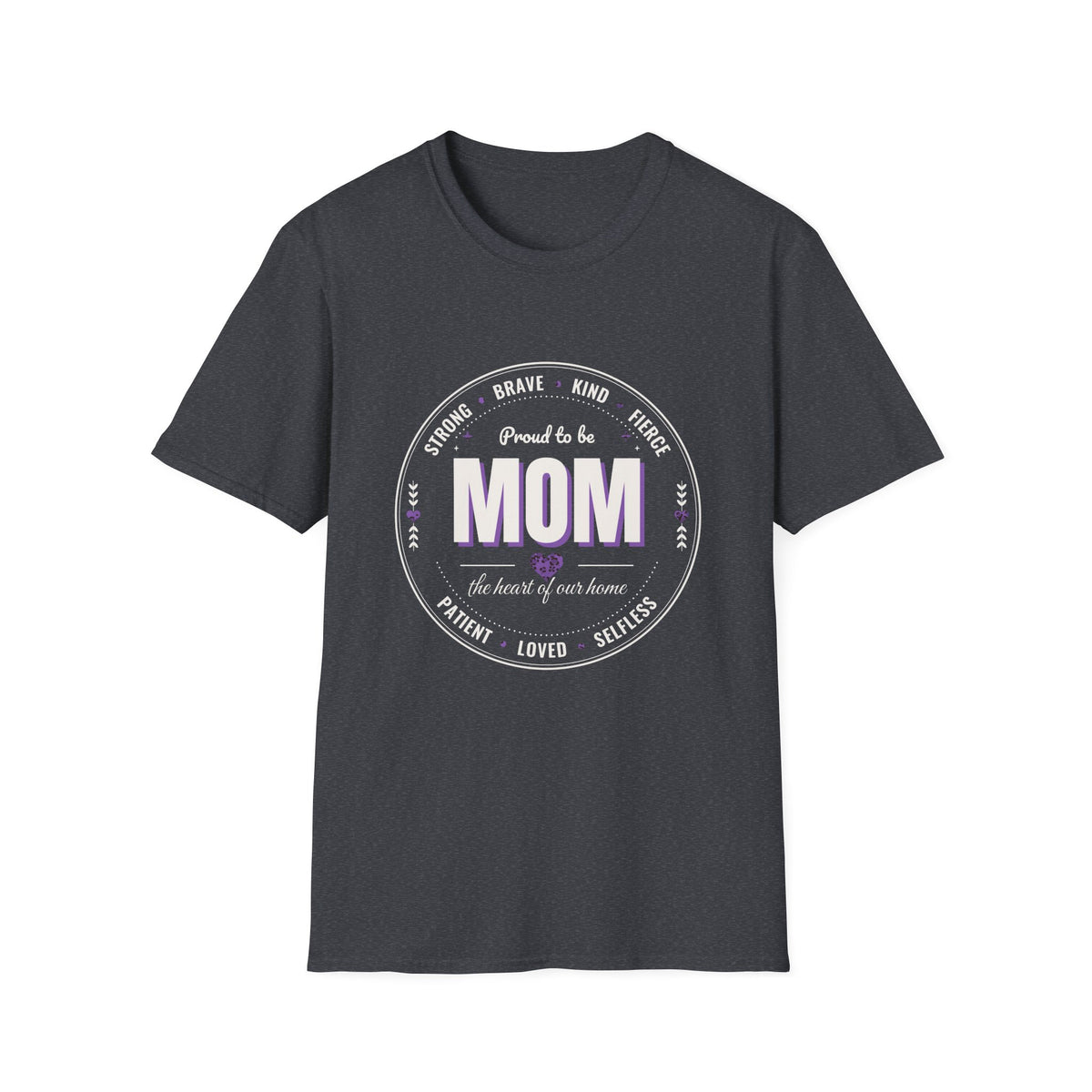 Proud to Be MOM Purple Leopard Dark Colored Shirt, Mom Badge Tee, Great Gift For Mom