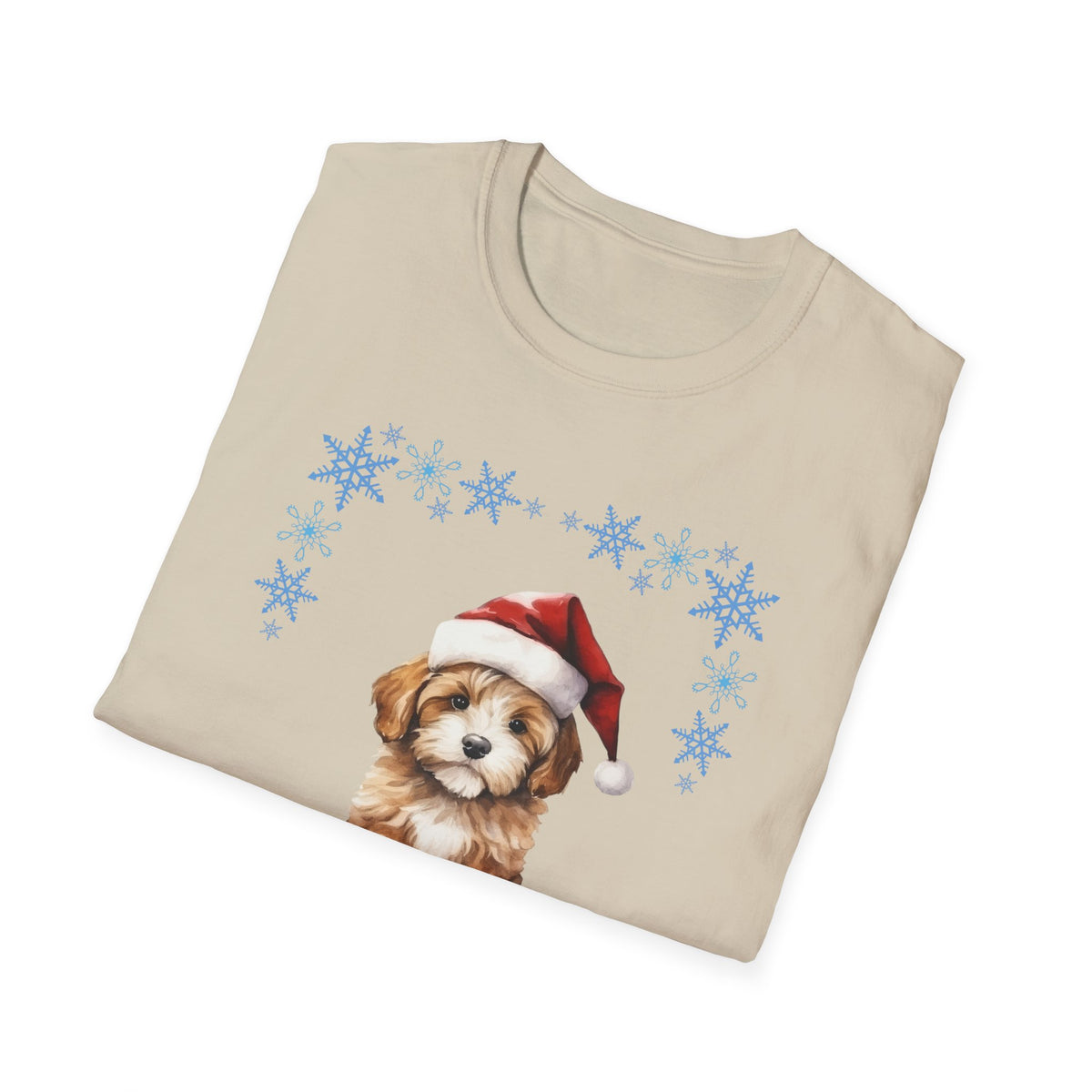 Merry Freakin' Christmas Snowflake Puppy Shirt, Cute Dog Christmas Tee