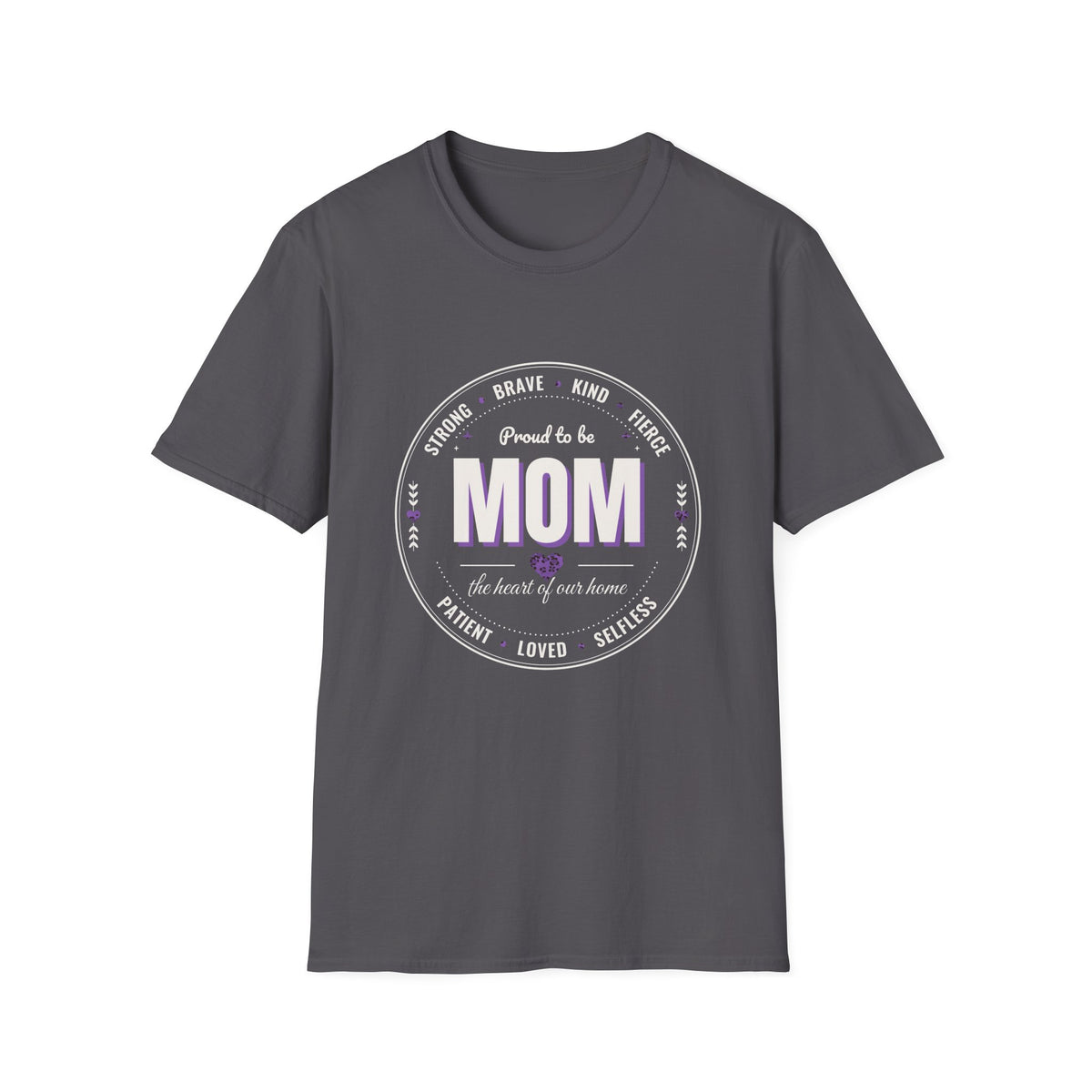 Proud to Be MOM Purple Leopard Dark Colored Shirt, Mom Badge Tee, Great Gift For Mom