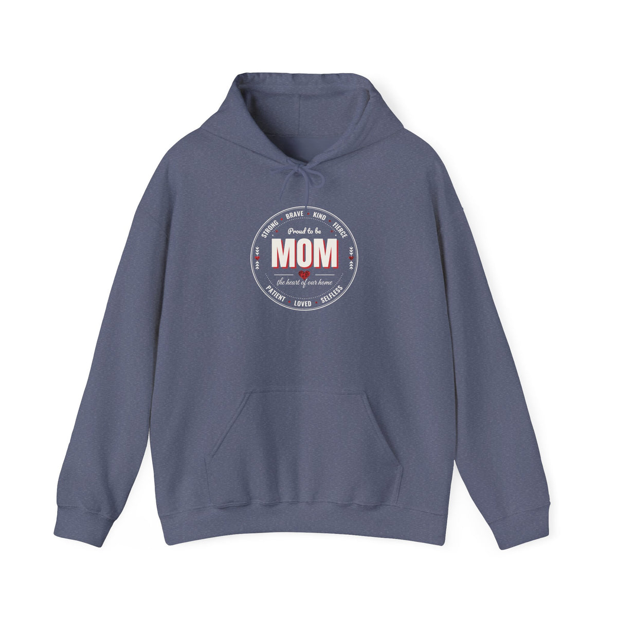 Proud to Be MOM Red Leopard Dark Colored Hoodie, Mom Badge Sweatshirt, Mother's Day Gift
