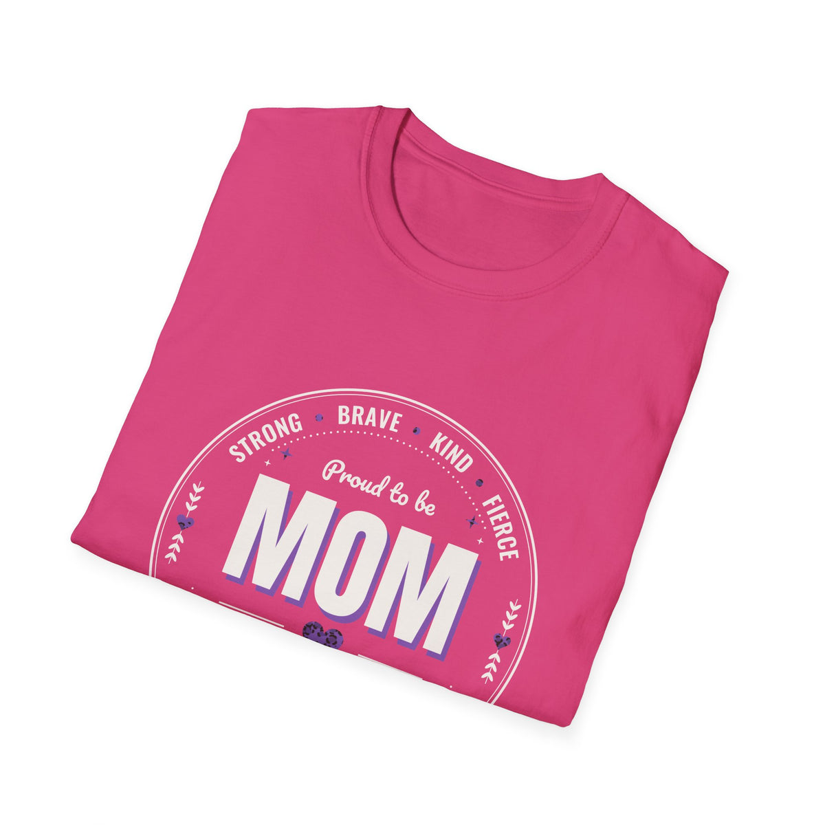Proud to Be MOM Purple Leopard Dark Colored Shirt, Mom Badge Tee, Great Gift For Mom