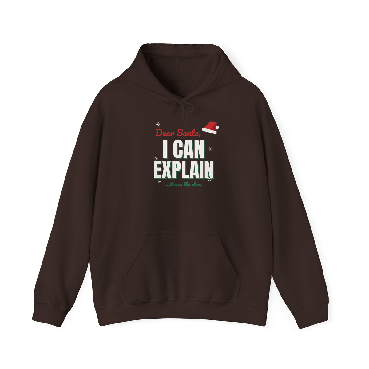Dear Santa I Can Explain Hoodie, Funny Christmas Dark Colored Sweatshirt
