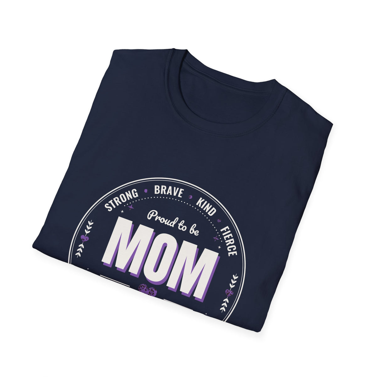 Proud to Be MOM Purple Leopard Dark Colored Shirt, Mom Badge Tee, Great Gift For Mom