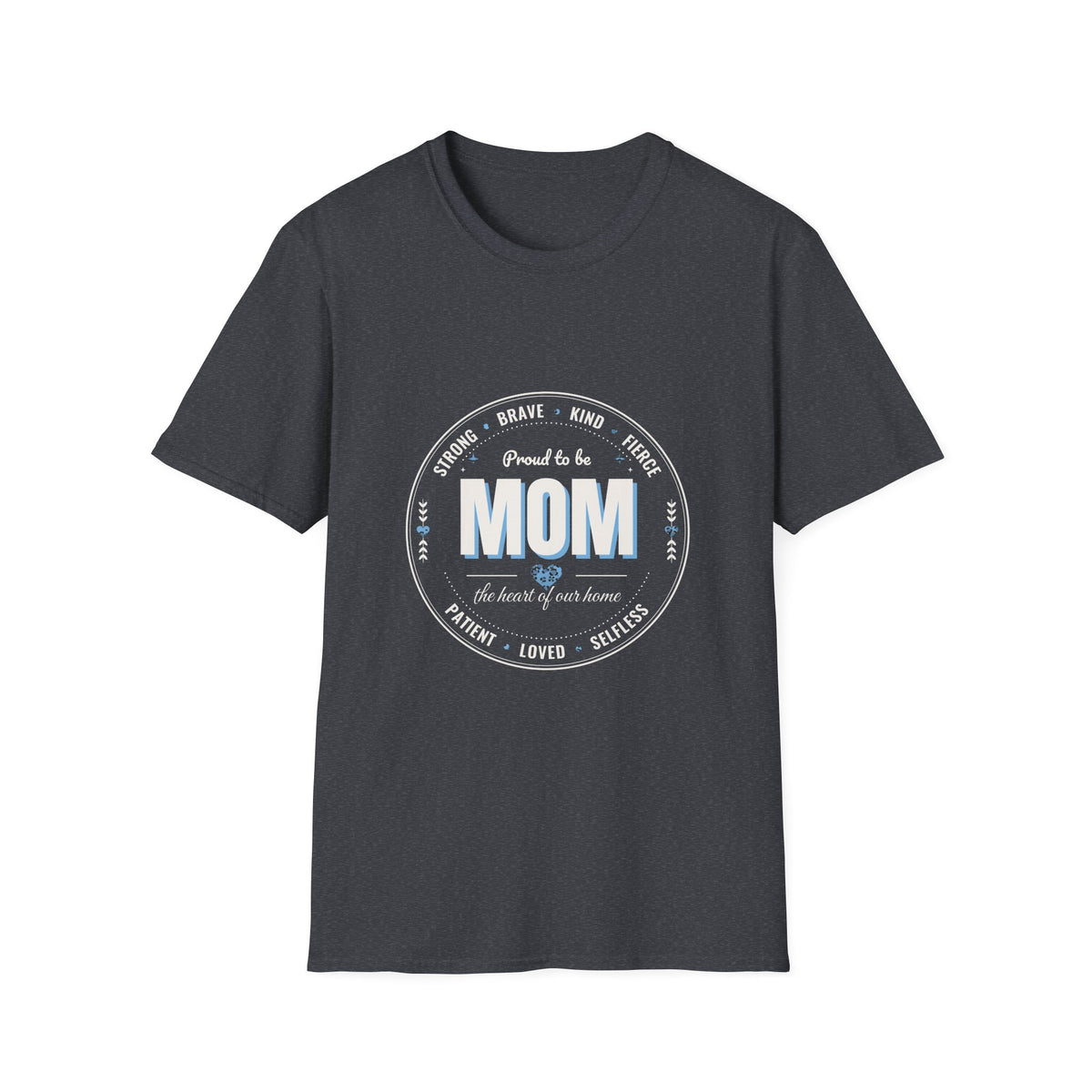 Proud to Be MOM Blue Leopard Dark Colored Shirt, Mom Badge Tee, Great Gift for Mom