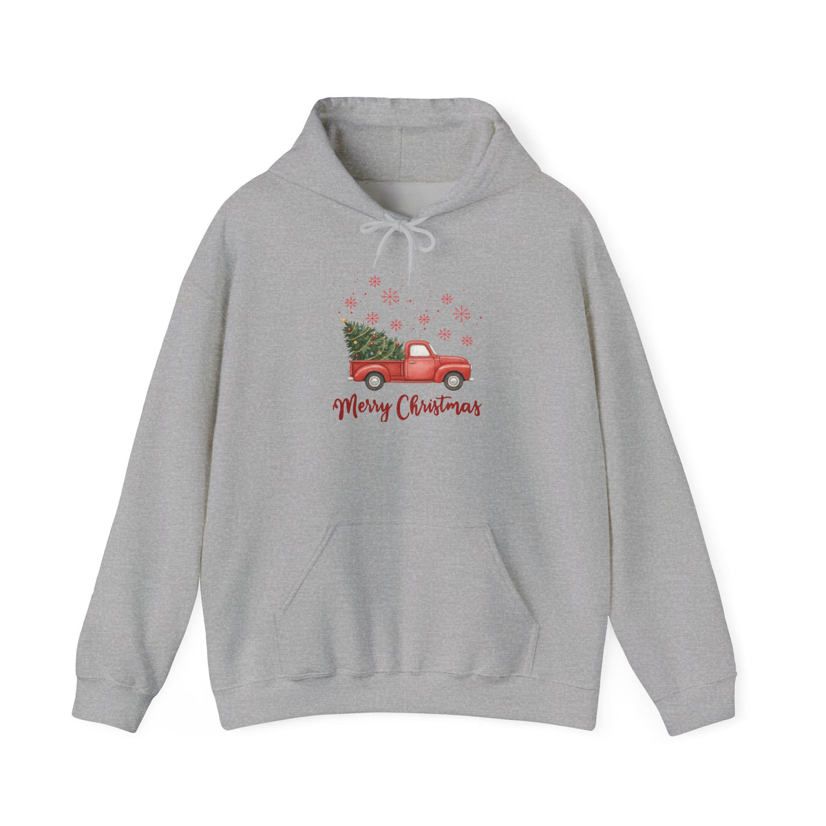 Merry Christmas Red Truck Hoodie, Vintage Christmas Tree Truck Sweatshirt