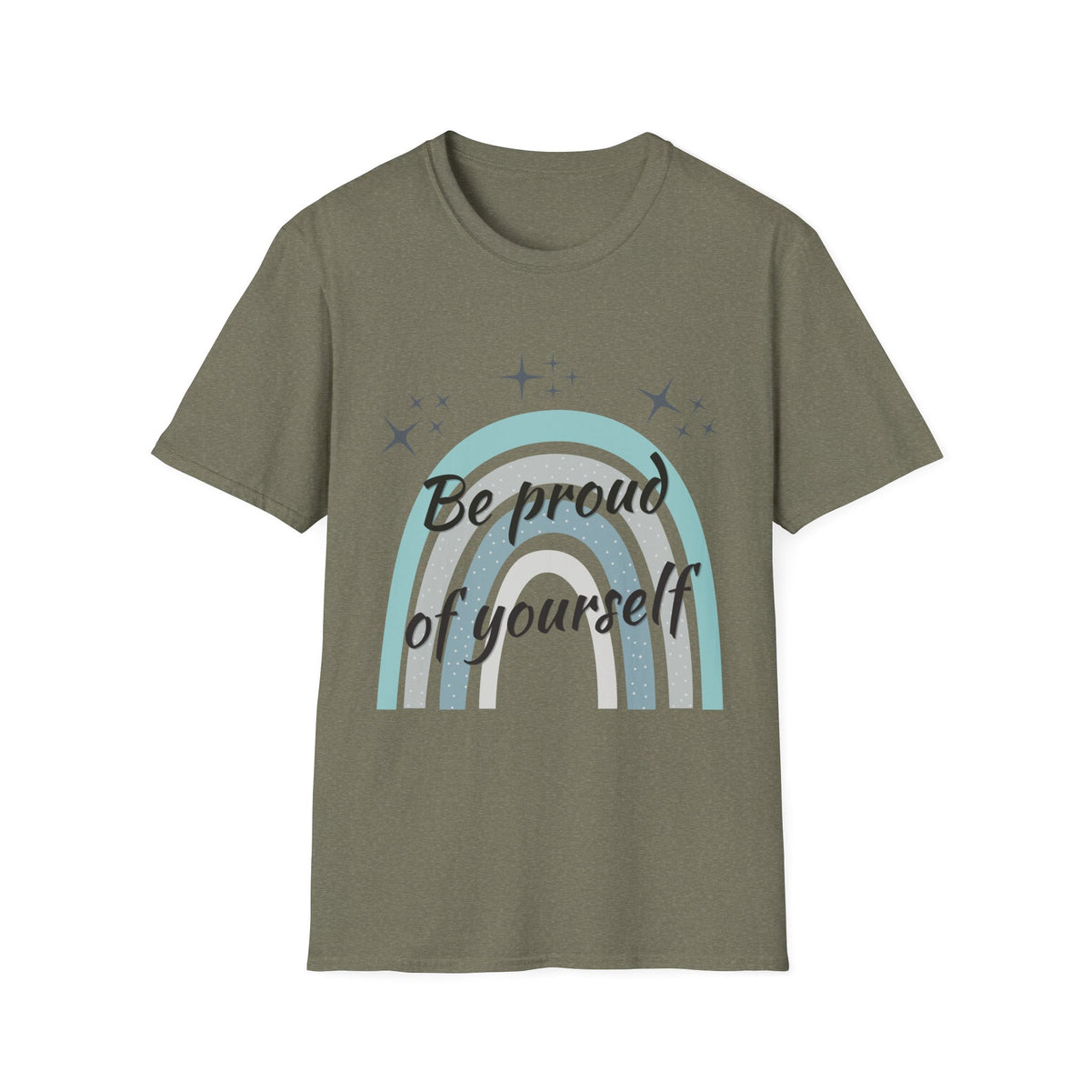 Be Proud of Yourself Shirt, Boho Rainbow Positive Tee