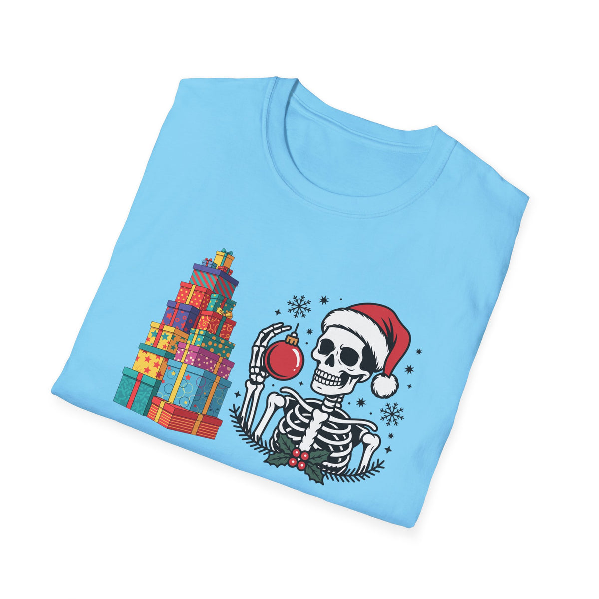 Dead Tired of Christmas Shopping Shirt, Funny Skeleton Holiday Tee