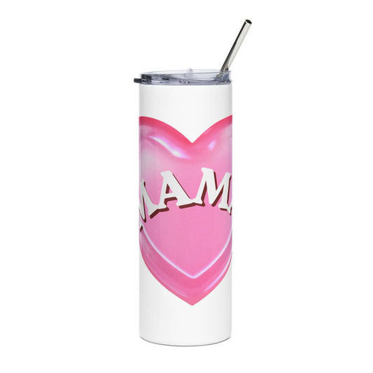 Mama Pink Heart 20oz Tumbler, Cute Mom Travel Cup