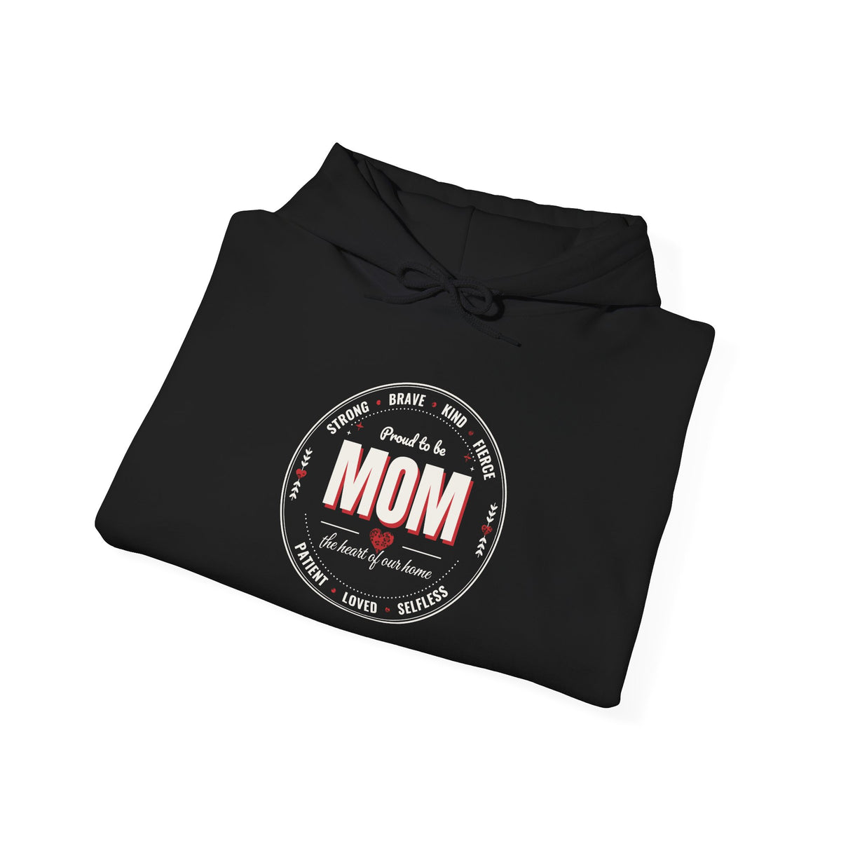 Proud to Be MOM Red Leopard Dark Colored Hoodie, Mom Badge Sweatshirt, Mother's Day Gift