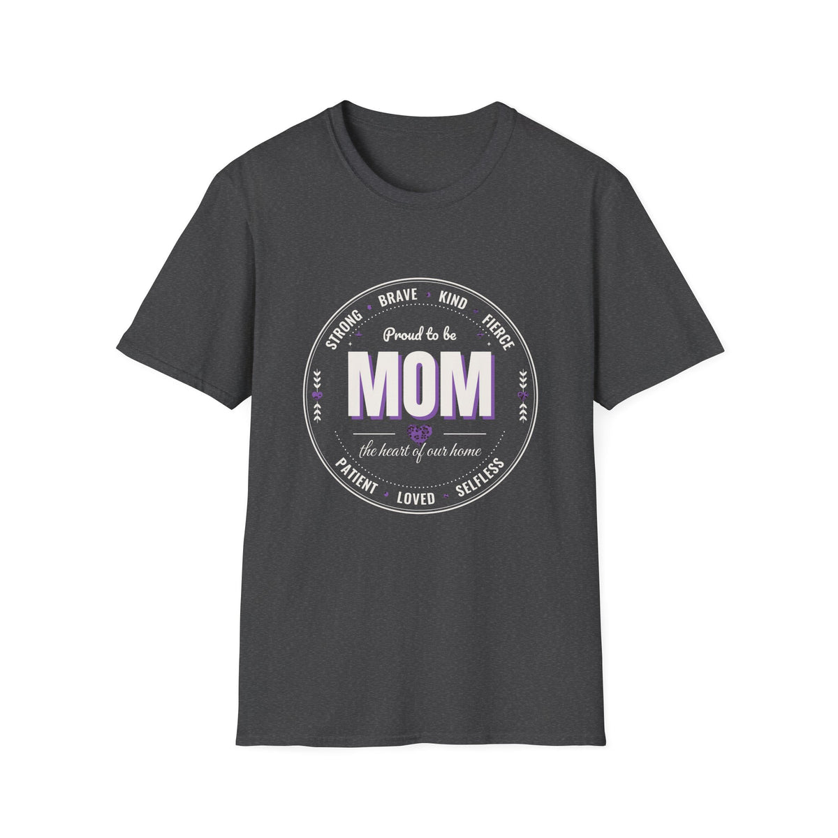 Proud to Be MOM Purple Leopard Dark Colored Shirt, Mom Badge Tee, Great Gift For Mom
