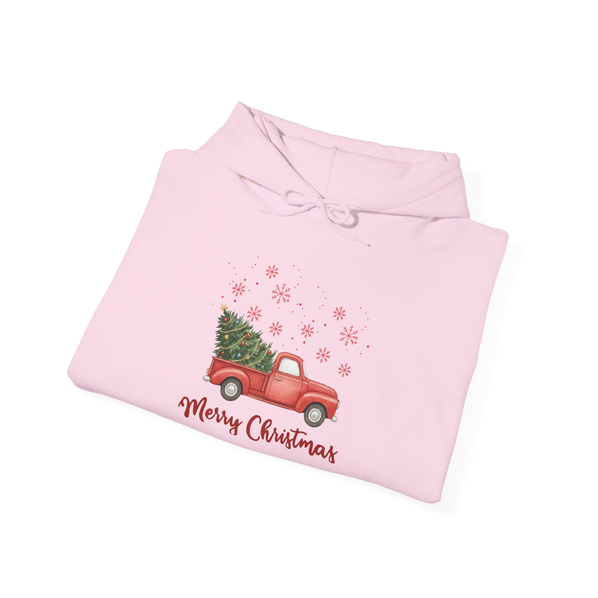 Merry Christmas Red Truck Hoodie, Vintage Christmas Tree Truck Sweatshirt