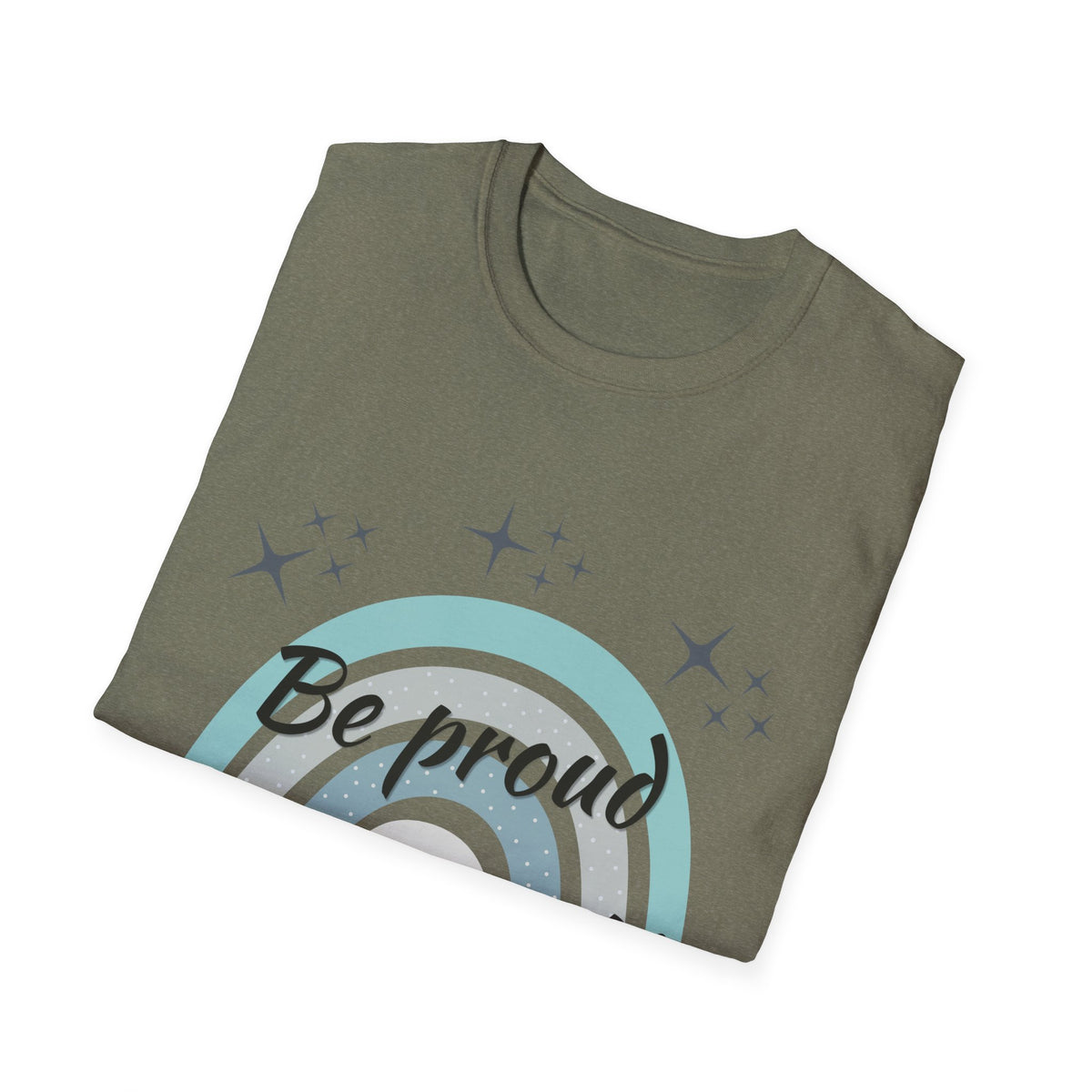 Be Proud of Yourself Shirt, Boho Rainbow Positive Tee