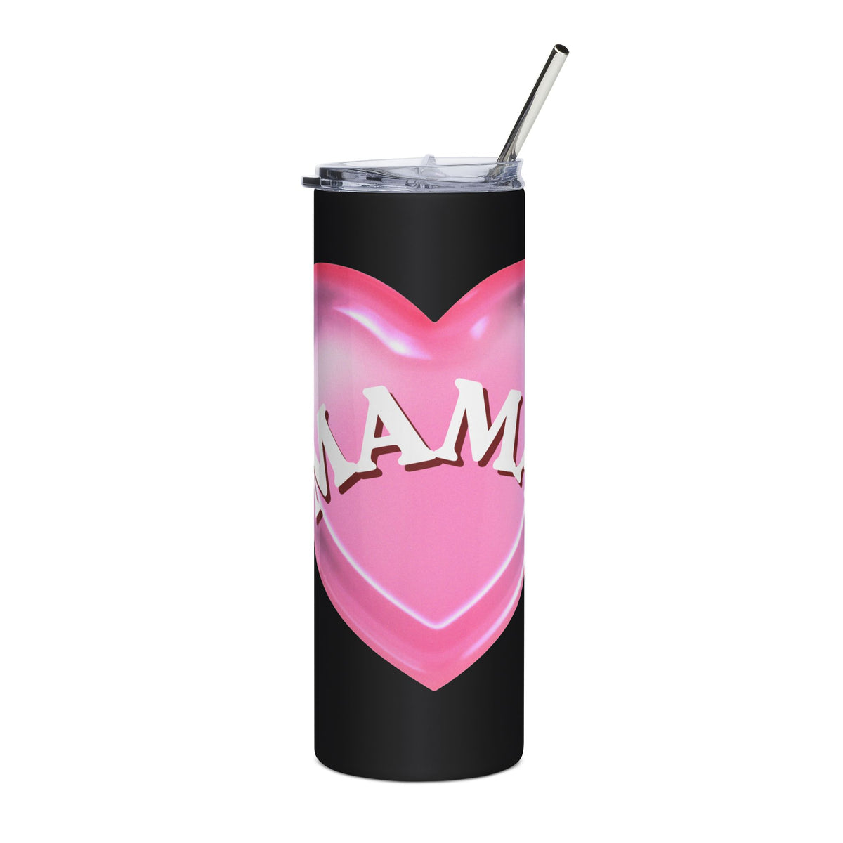 Mama Pink Heart 20oz Tumbler, Cute Mom Travel Cup