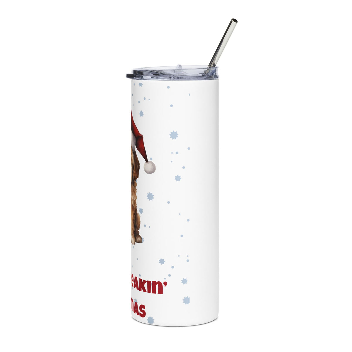 Merry Freakin' Christmas Puppy 20oz Tumbler, Dog Lover Christmas Cup