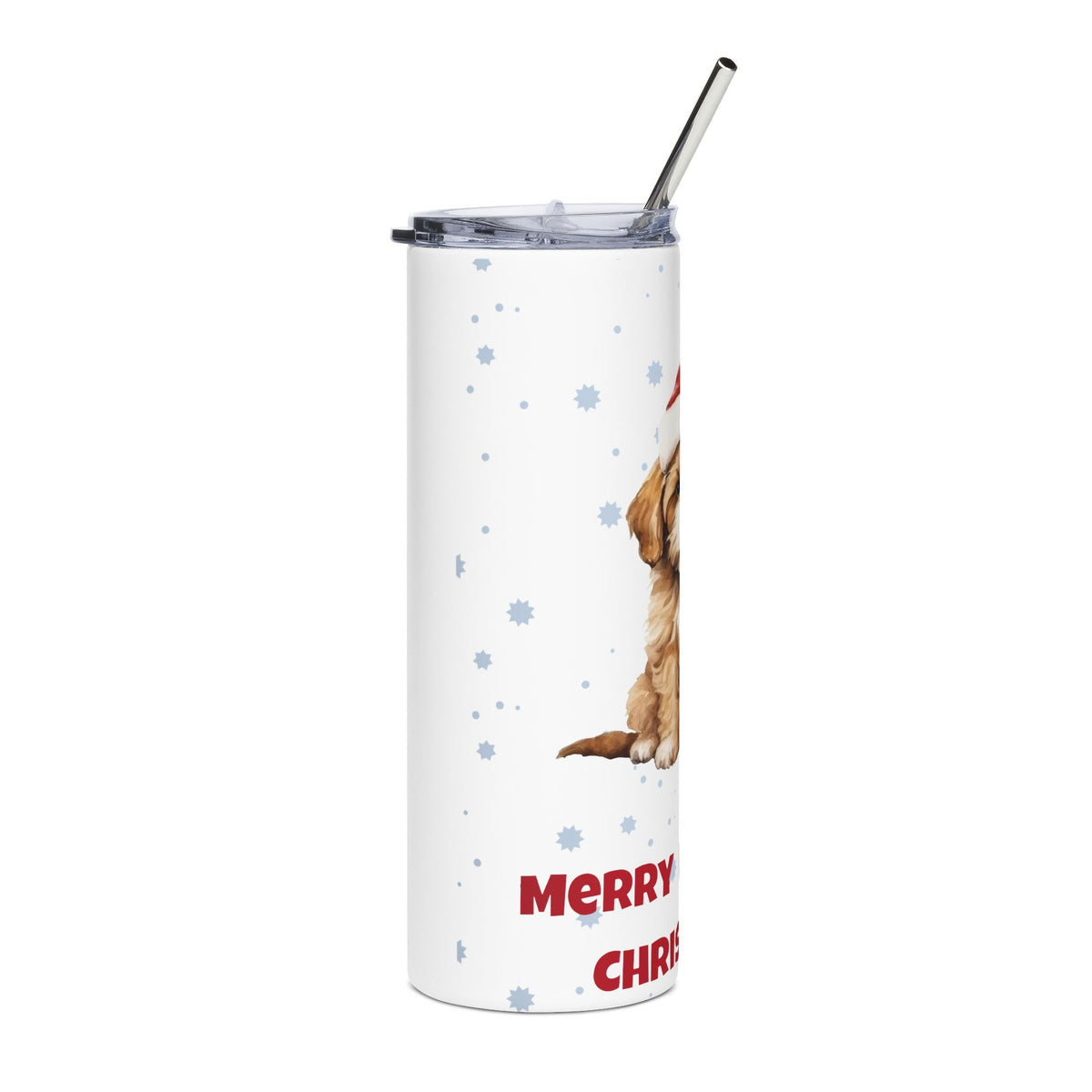 Merry Freakin' Christmas Puppy 20oz Tumbler, Dog Lover Christmas Cup