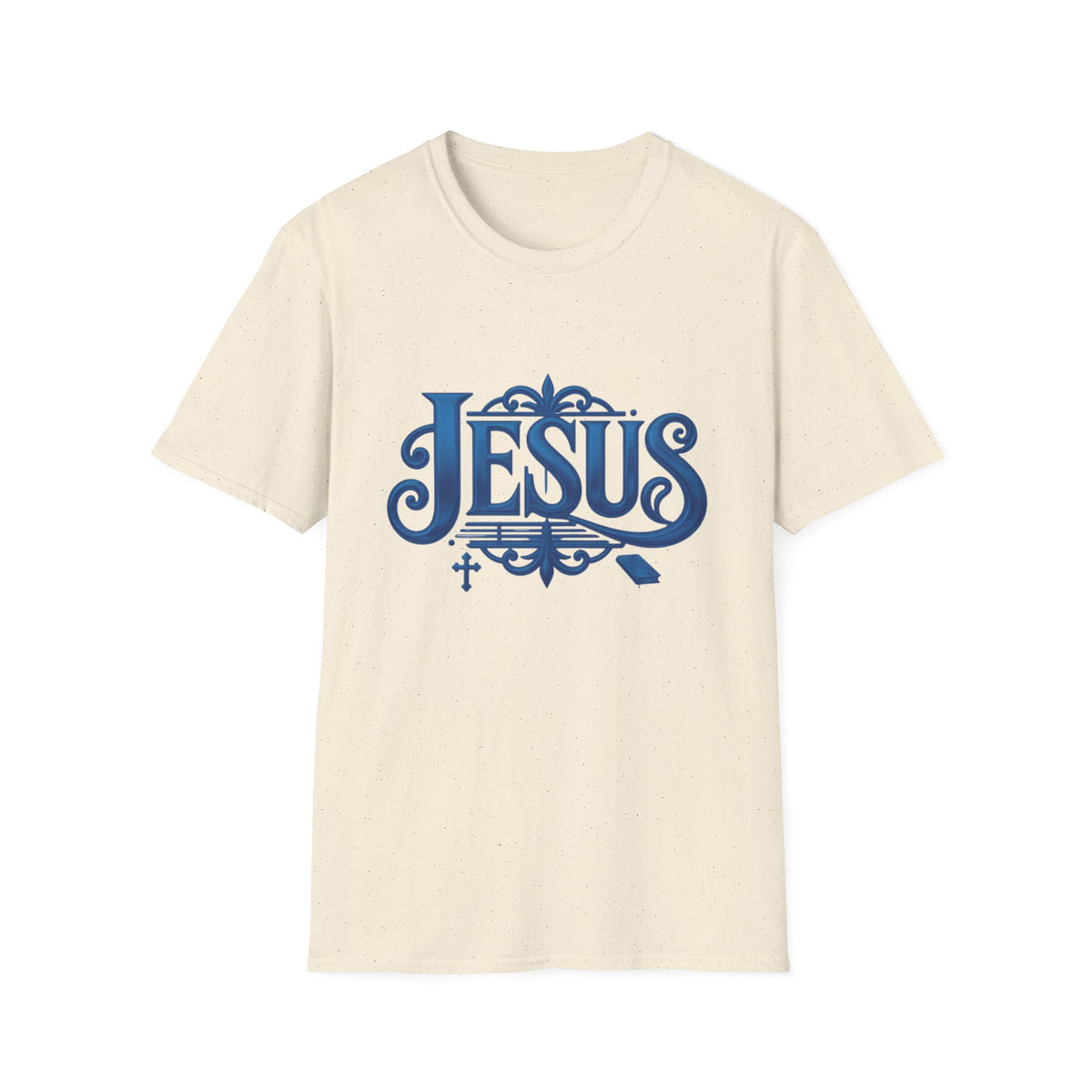 Jesus Blue Scroll Shirt, Christian Faith Tee