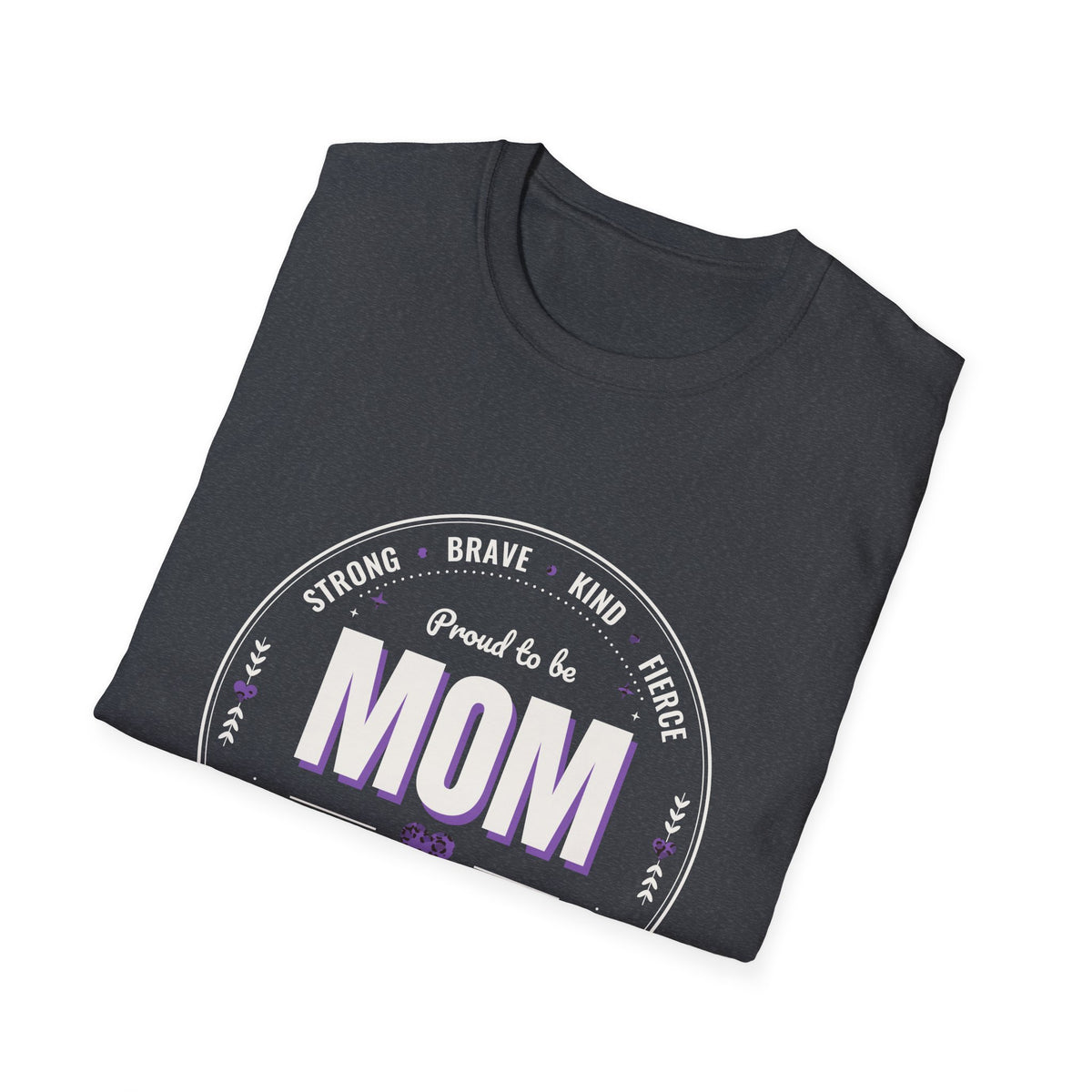 Proud to Be MOM Purple Leopard Dark Colored Shirt, Mom Badge Tee, Great Gift For Mom