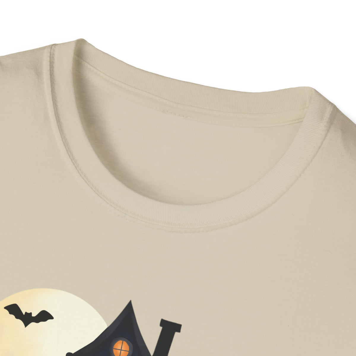 Happy Halloween Haunted House Light Colored Shirt, Spooky Full Moon Halloween