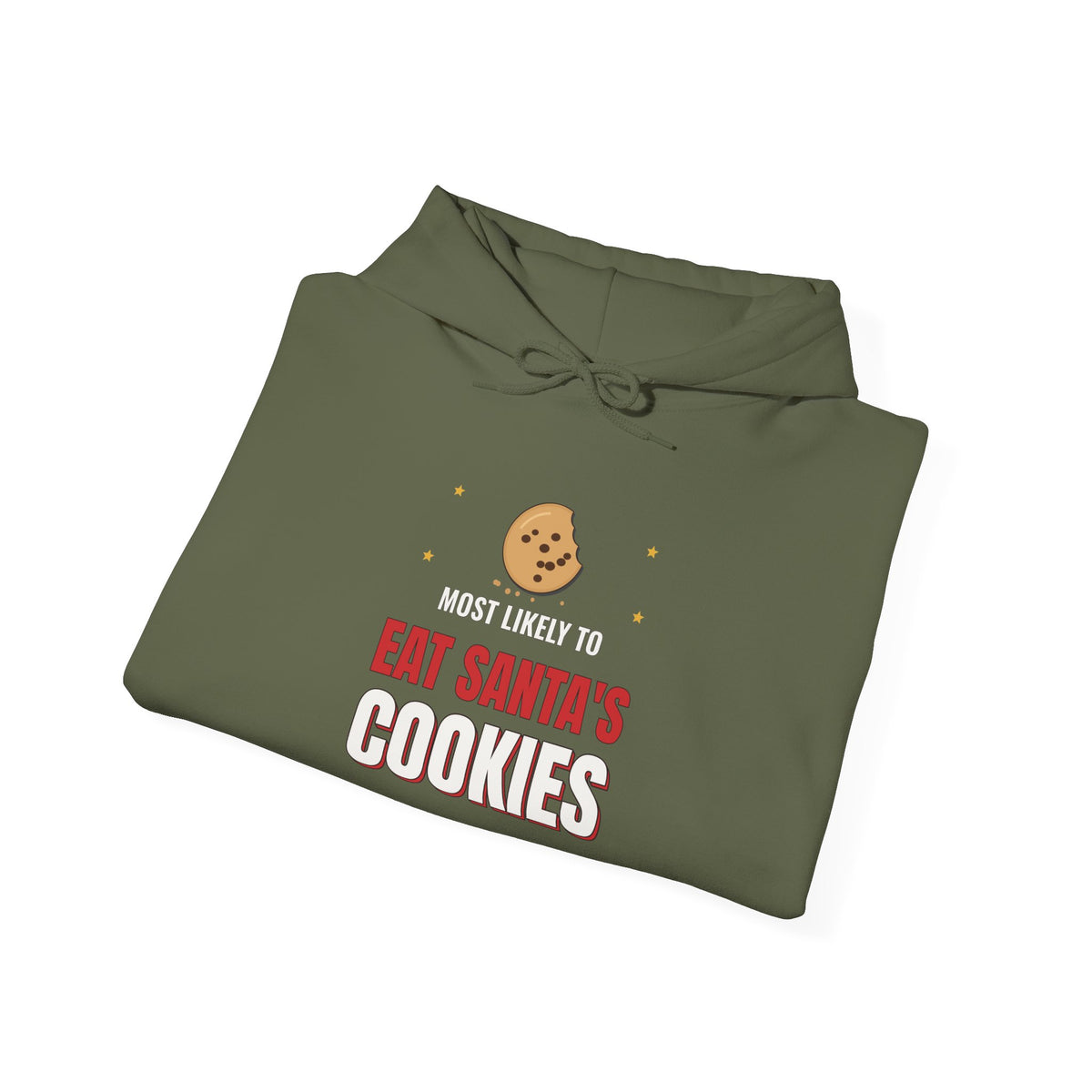 Most Likely to Eat Santa's Cookies Dark Colored Hoodie, Funny Family Christmas Sweatshirt