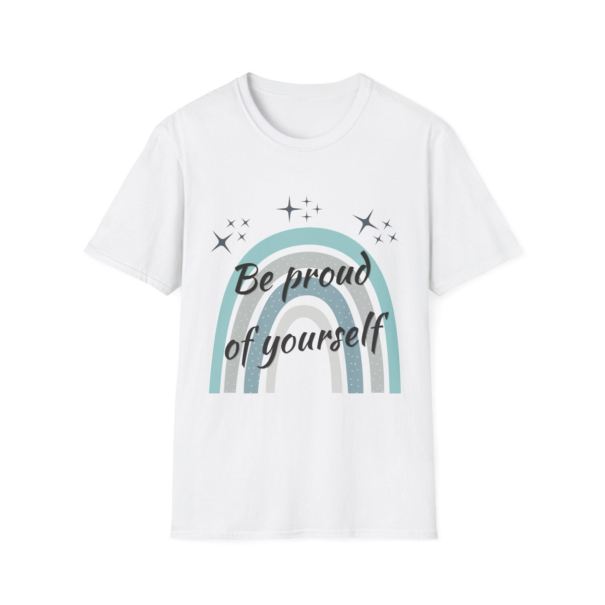 Be Proud of Yourself Shirt, Boho Rainbow Positive Tee
