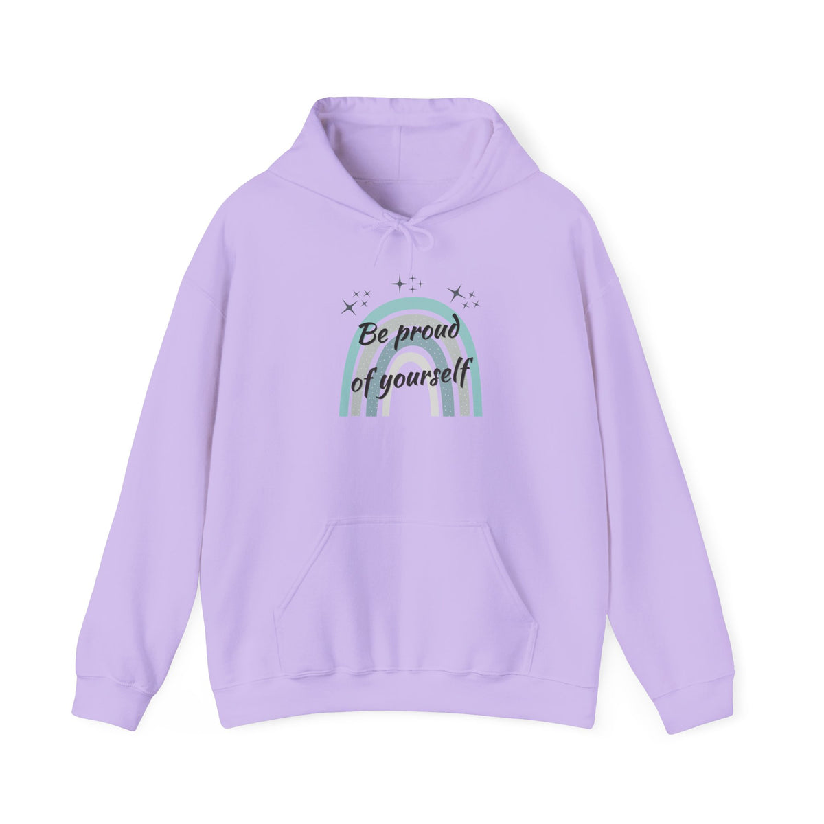 Be Proud of Yourself Hoodie, Boho Rainbow Positive Sweatshirt