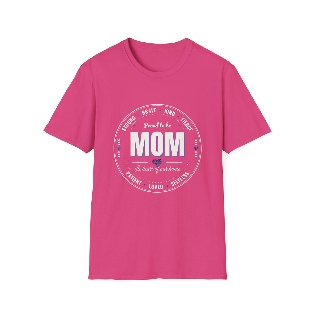 Proud to Be MOM Purple Leopard Dark Colored Shirt, Mom Badge Tee, Great Gift For Mom