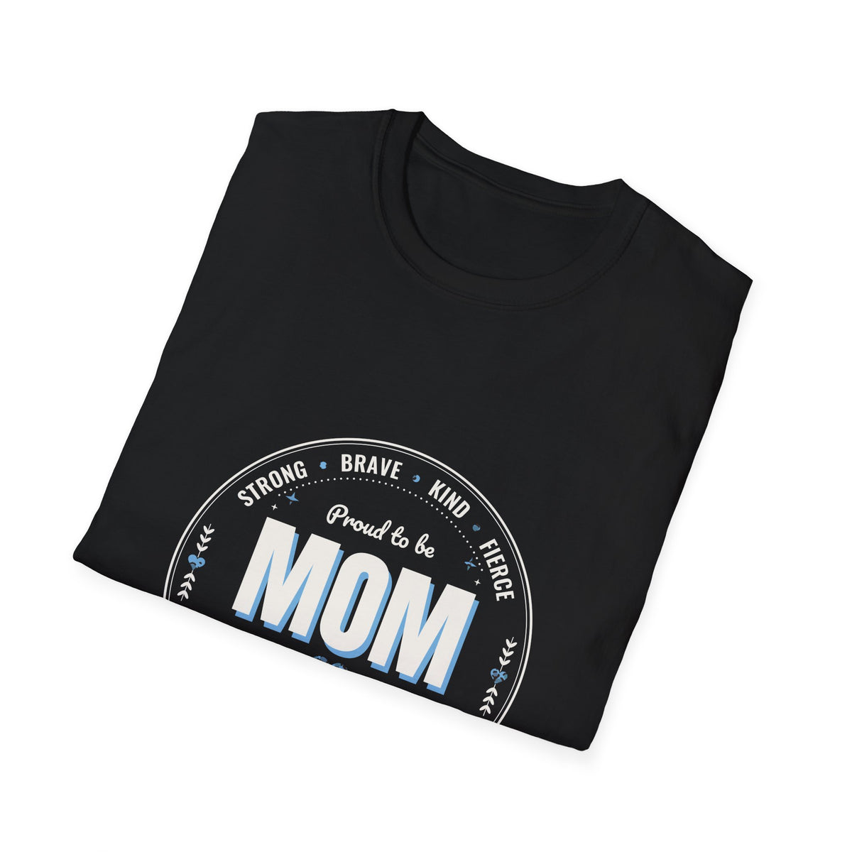 Proud to Be MOM Blue Leopard Dark Colored Shirt, Mom Badge Tee, Great Gift for Mom