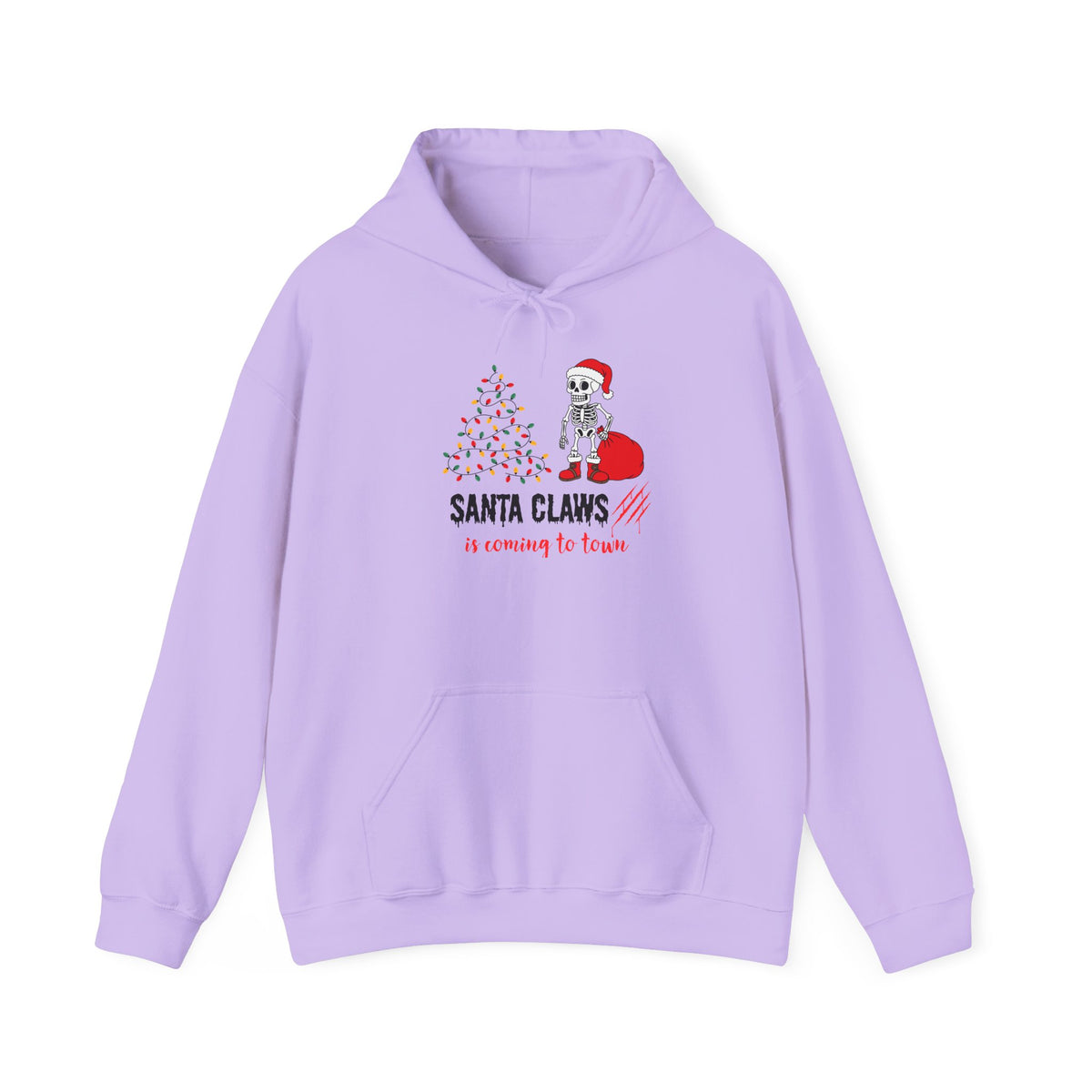 Santa Claws Is Coming to Town Hoodie, Spooky Skeleton Christmas Sweatshirt