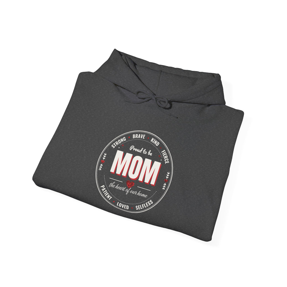 Proud to Be MOM Red Leopard Dark Colored Hoodie, Mom Badge Sweatshirt, Mother's Day Gift