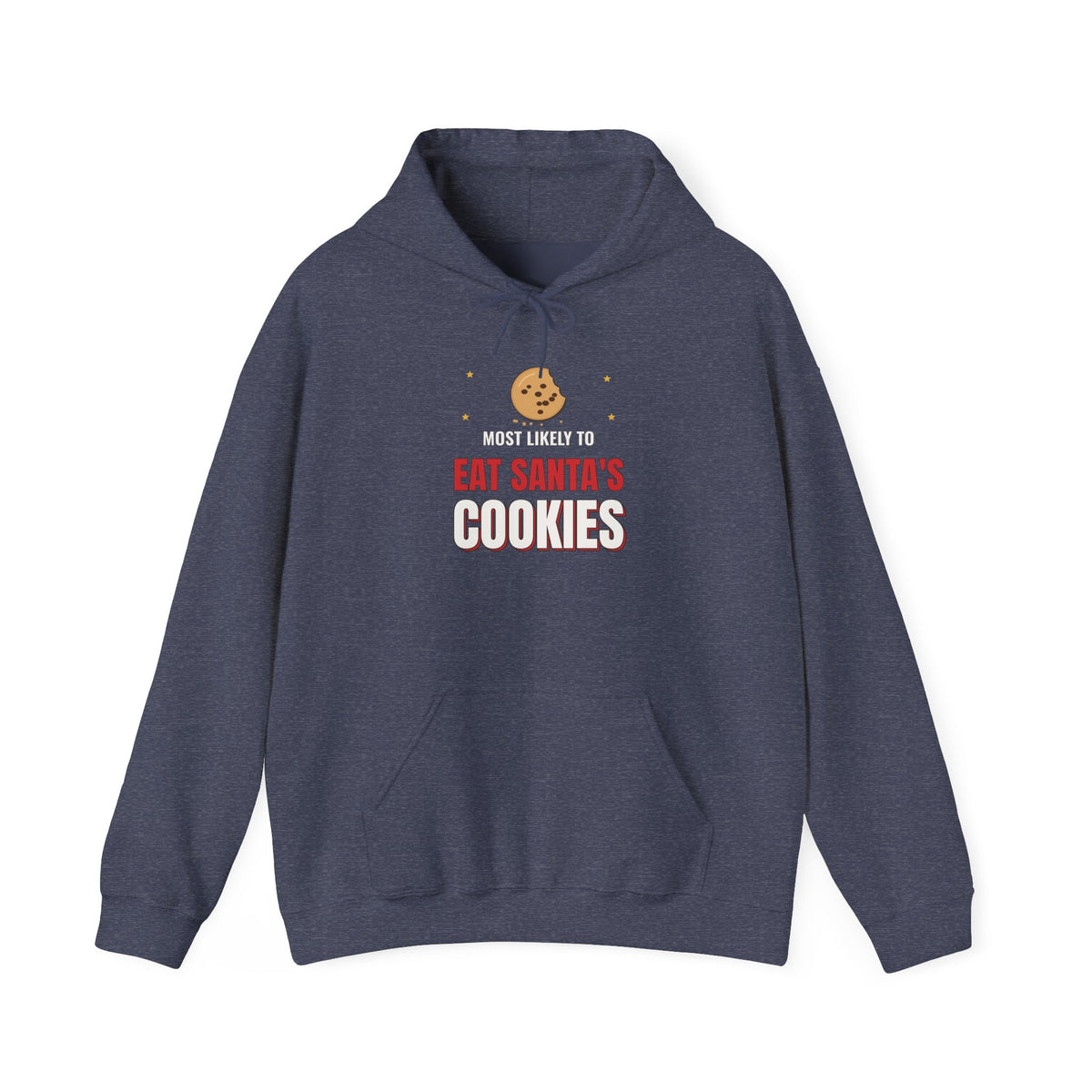 Most Likely to Eat Santa's Cookies Dark Colored Hoodie, Funny Family Christmas Sweatshirt