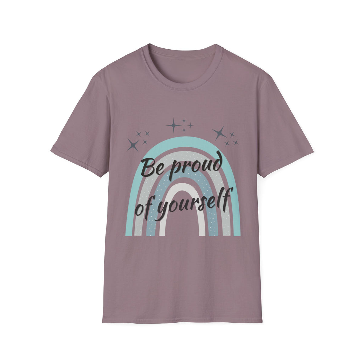 Be Proud of Yourself Shirt, Boho Rainbow Positive Tee