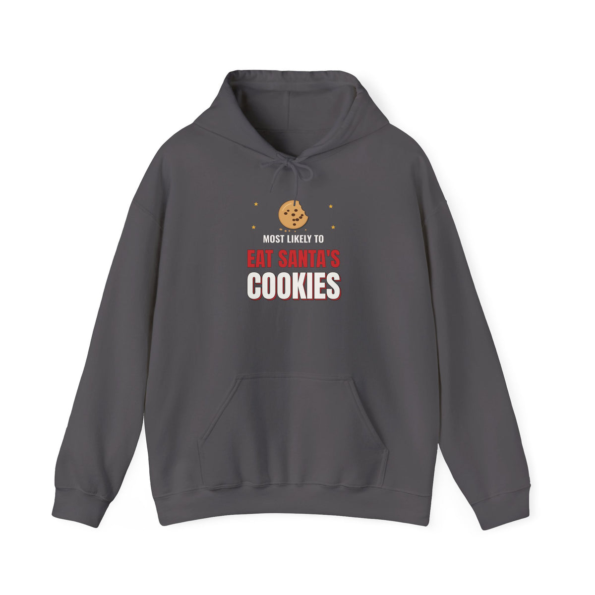 Most Likely to Eat Santa's Cookies Dark Colored Hoodie, Funny Family Christmas Sweatshirt