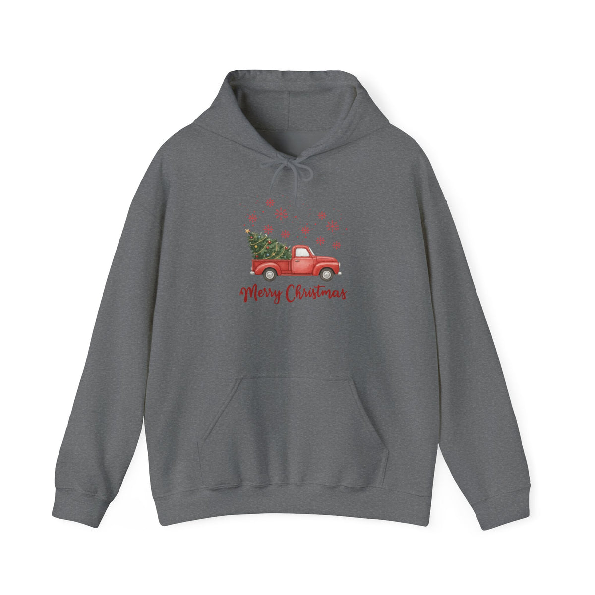 Merry Christmas Red Truck Hoodie, Vintage Christmas Tree Truck Sweatshirt