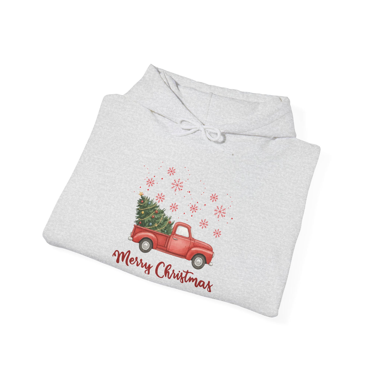 Merry Christmas Red Truck Hoodie, Vintage Christmas Tree Truck Sweatshirt