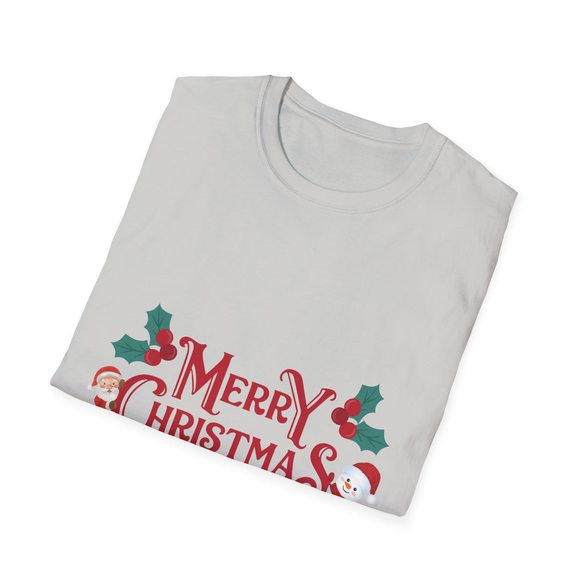 Merry Christmas Santa and Snowman Shirt, Classic Holiday Tee