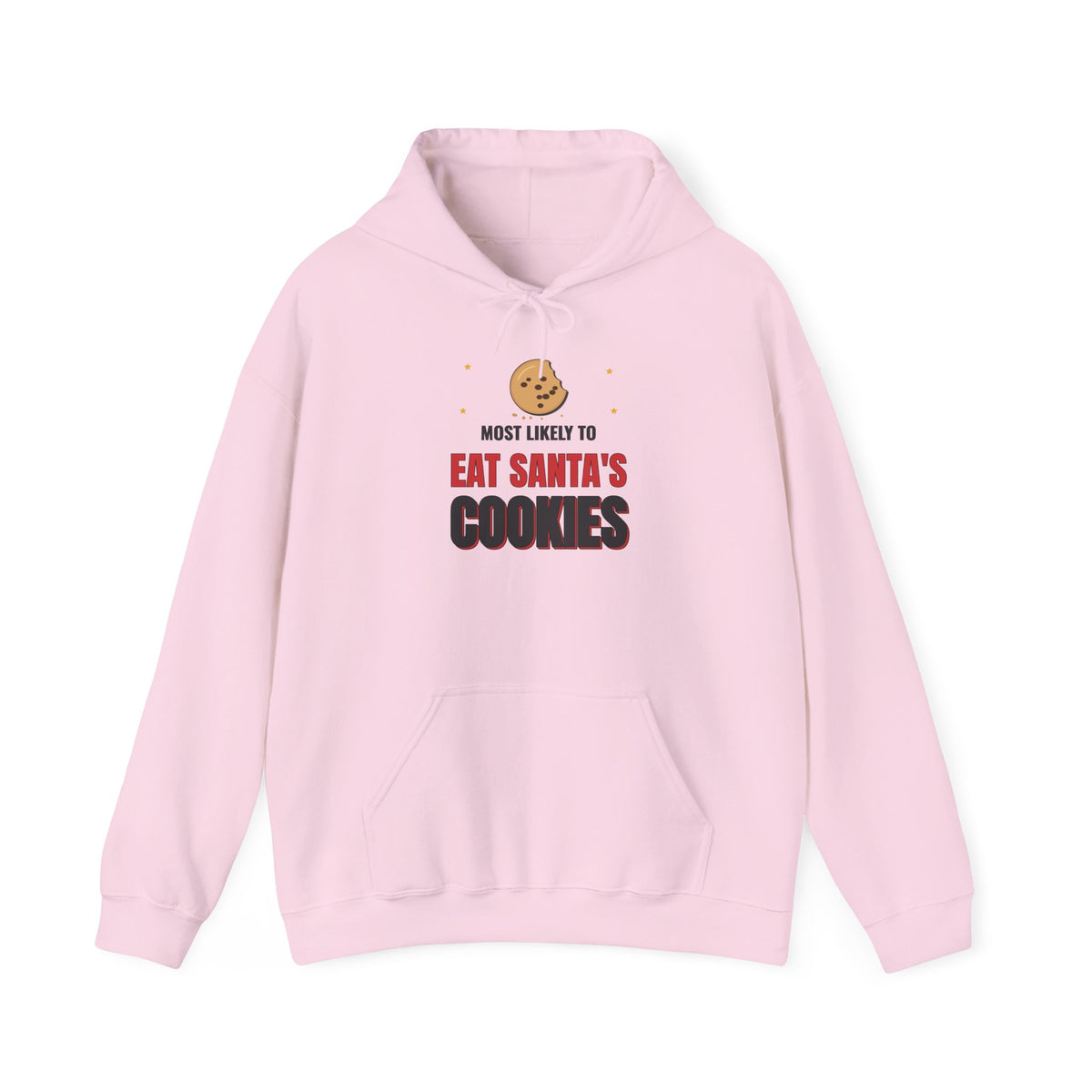 Most Likely to Eat Santa's Cookies Light Colored Hoodie, Funny Family Christmas Sweatshirt