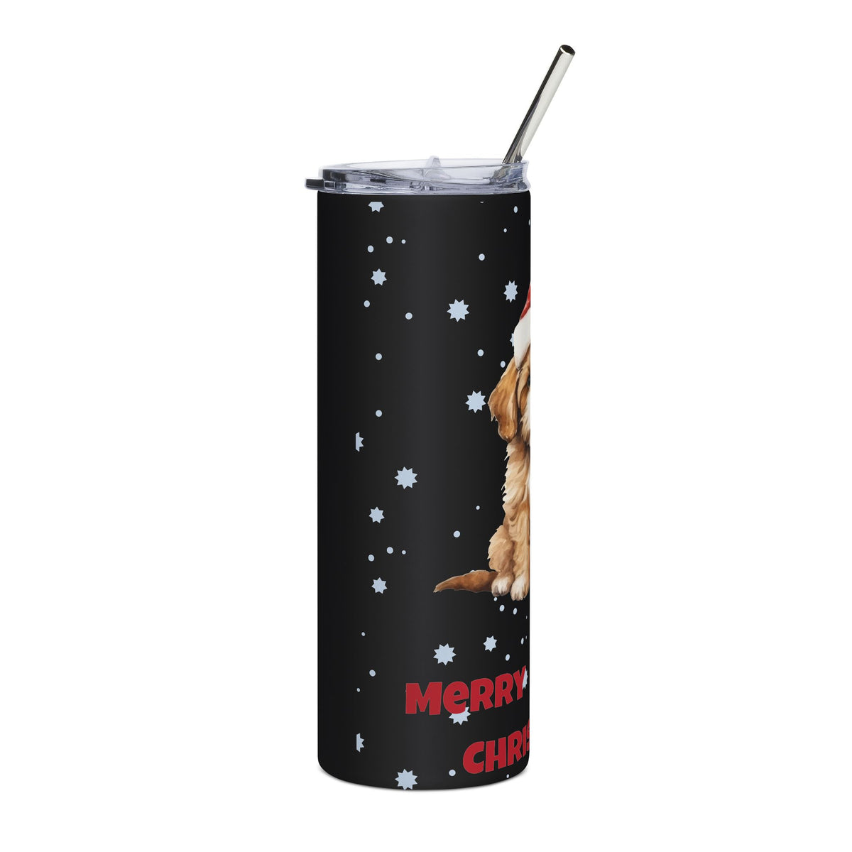 Merry Freakin' Christmas Puppy 20oz Tumbler, Dog Lover Christmas Cup