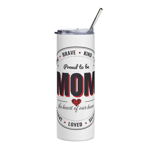 Proud to Be MOM Leopard 20oz Tumbler, Mom Travel Cup