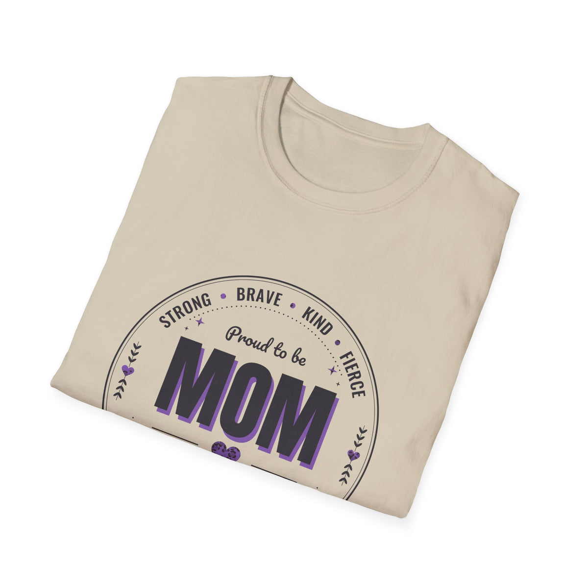Proud to Be MOM Purple Leopard Dark Colored Shirt, Mom Badge Tee, Mother's Day Gift