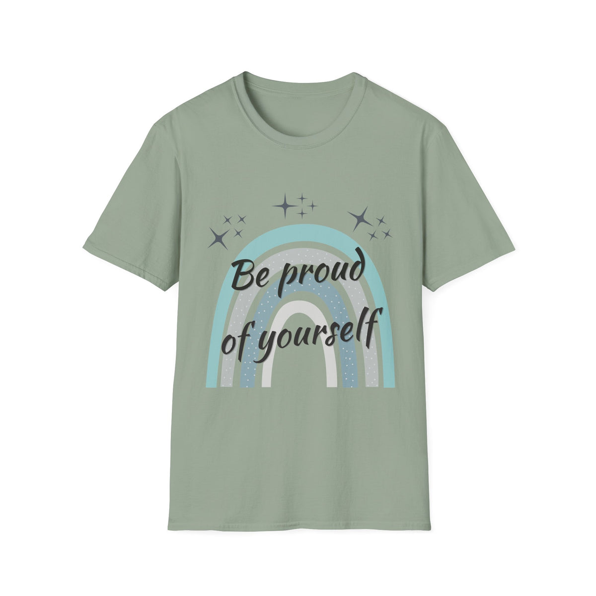 Be Proud of Yourself Shirt, Boho Rainbow Positive Tee