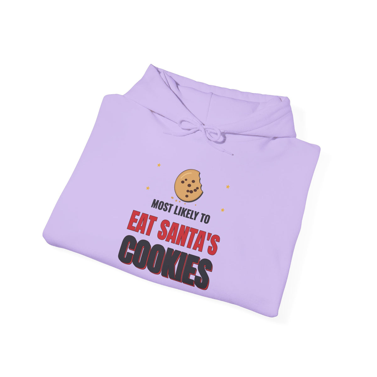 Most Likely to Eat Santa's Cookies Light Colored Hoodie, Funny Family Christmas Sweatshirt