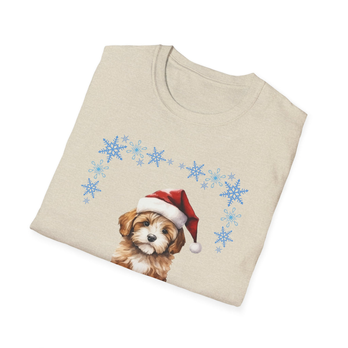 Merry Freakin' Christmas Snowflake Puppy Shirt, Cute Dog Christmas Tee