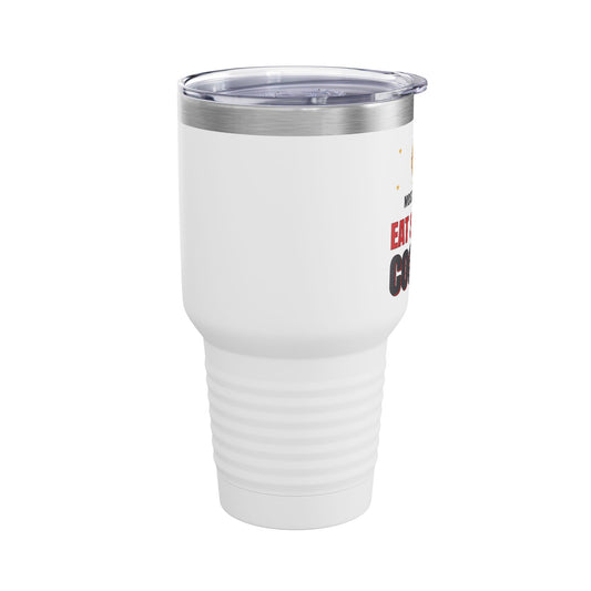 Most Likely to Eat Santa's Cookies 30oz White Tumbler, Funny Christmas Cup