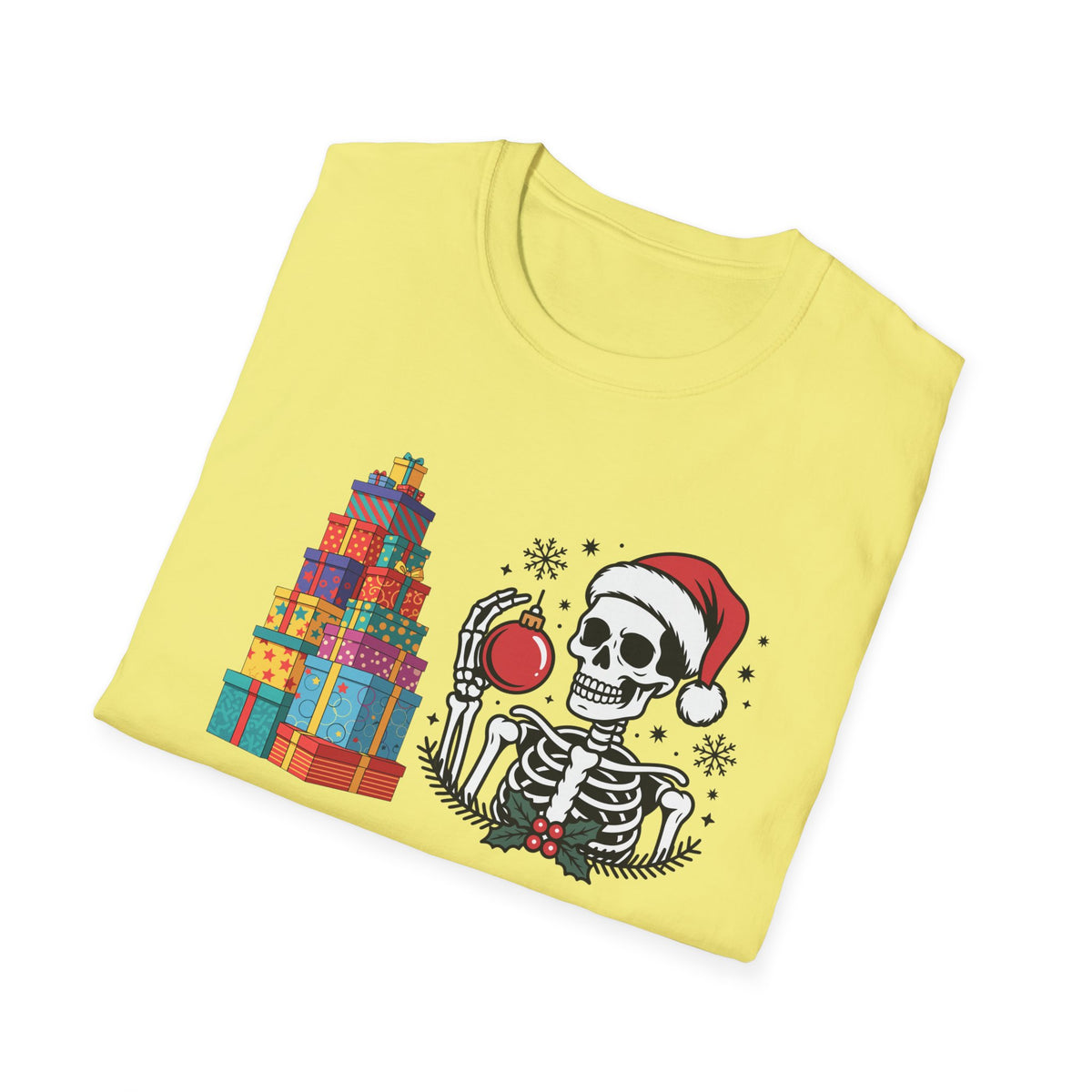Dead Tired of Christmas Shopping Shirt, Funny Skeleton Holiday Tee