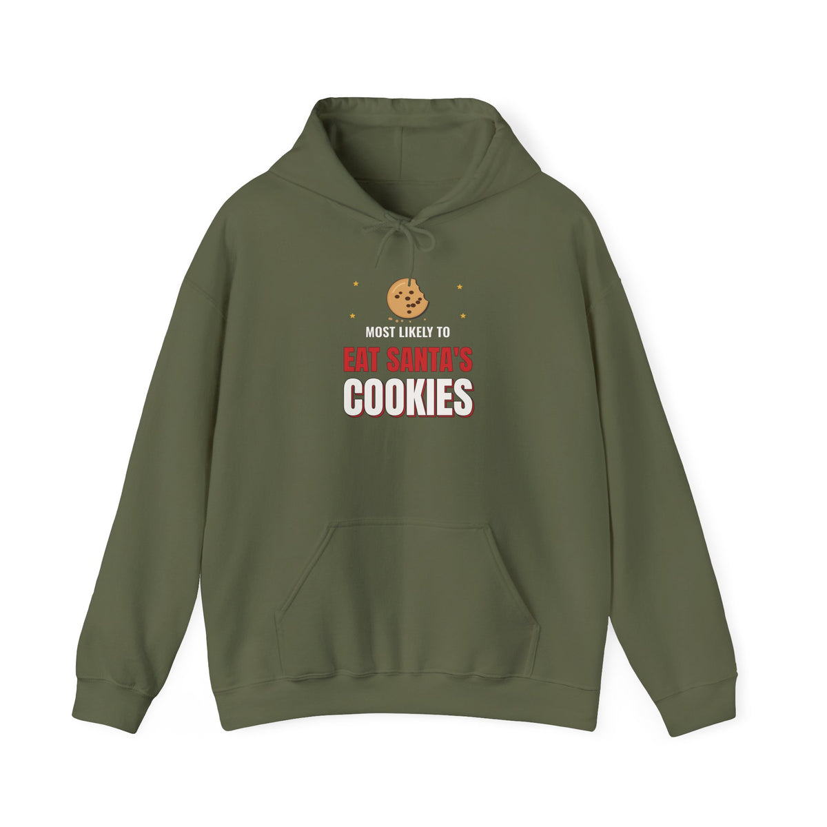 Most Likely to Eat Santa's Cookies Dark Colored Hoodie, Funny Family Christmas Sweatshirt